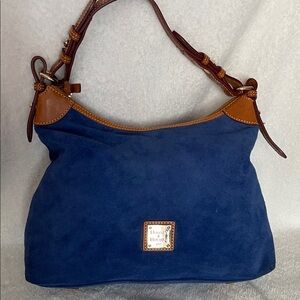 Dooney & Bourke Navy and Tan Shoulder Bag